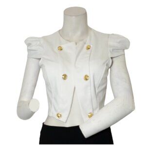 Women White Short Sleeve Vest